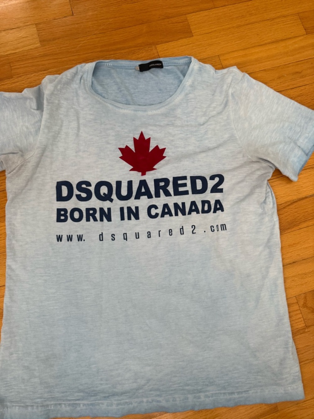 DSQUARED2Light Blue 'Born in Canada' Logo tee men medium